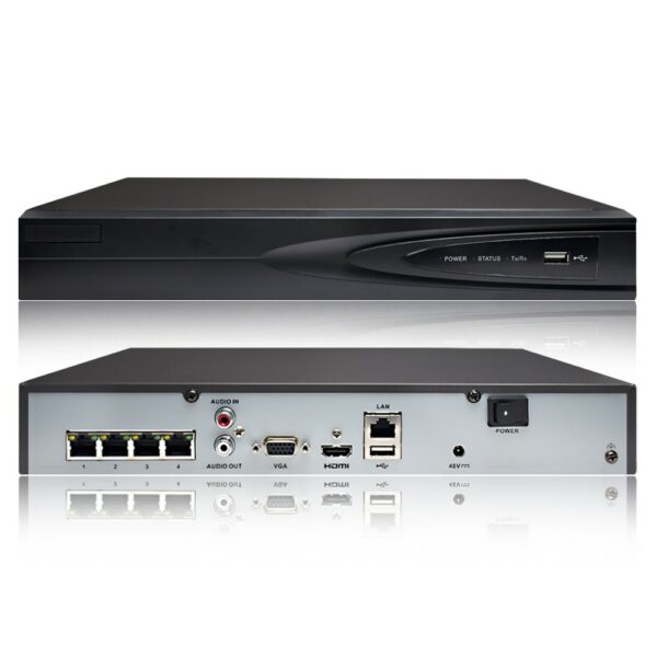 hikvision original ds 7604ni k1 4p 4ch poe embedded plug play 4k poe nvr for ip- elmam digital